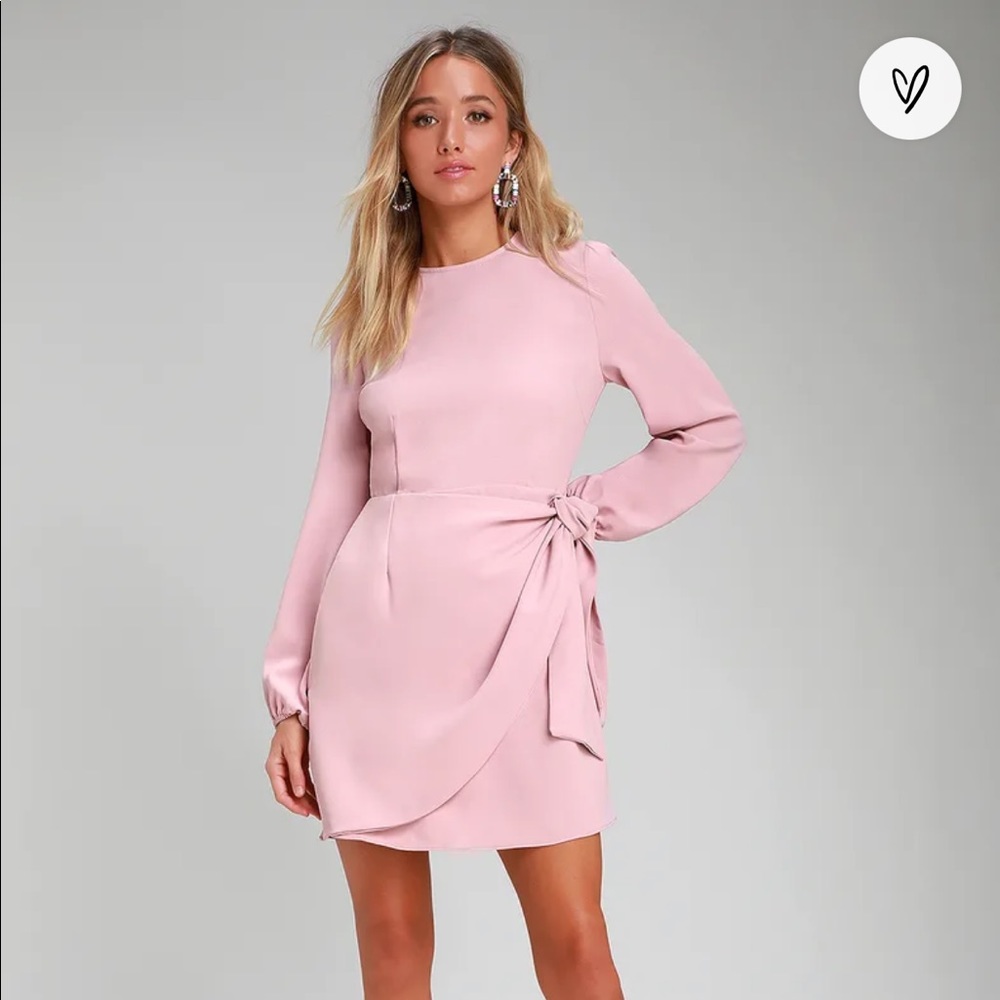 Mauve lulus knotted dress